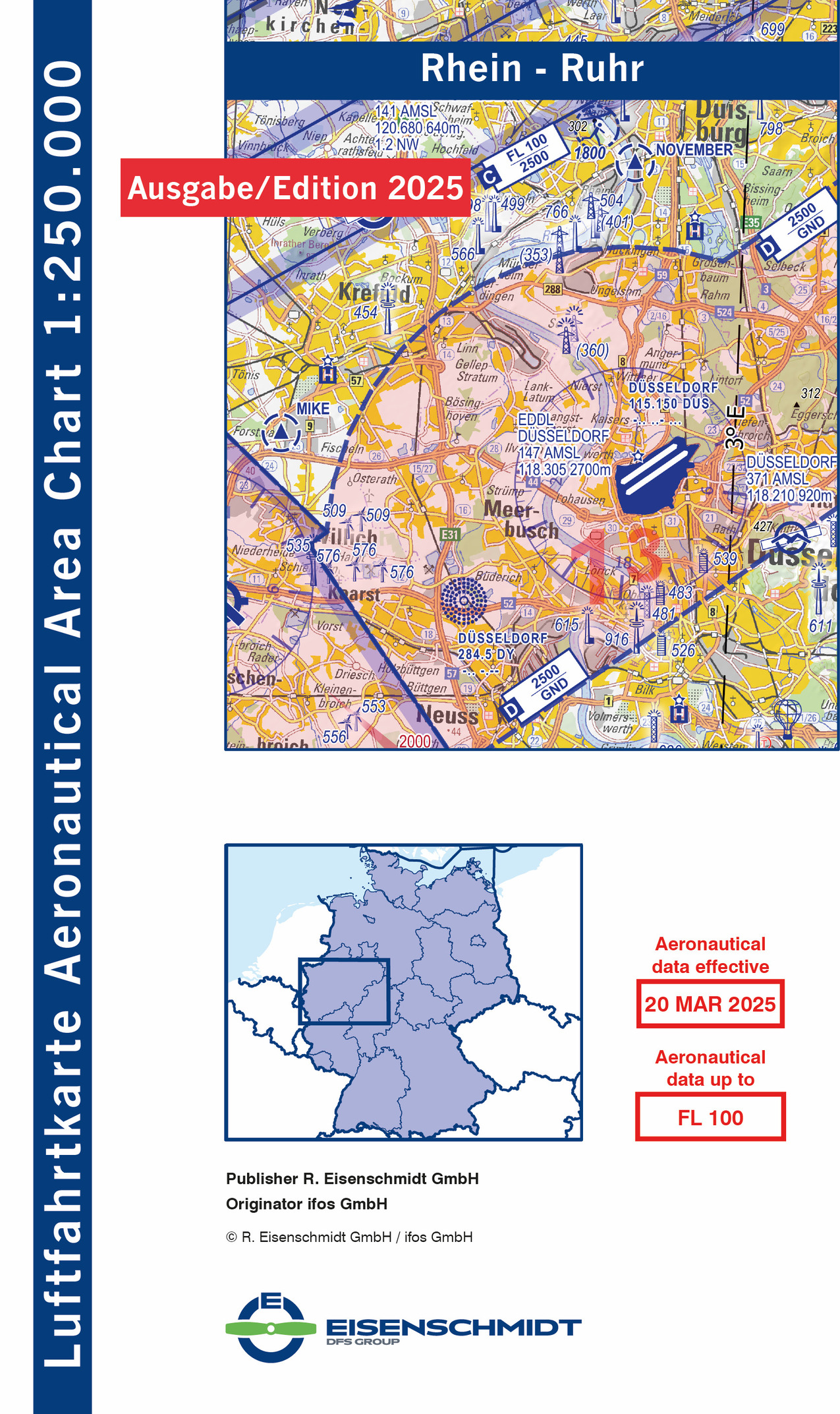 Aeronautical Area Chart (AAC250) 1:250.000 Blatt Rhein-Ruhr