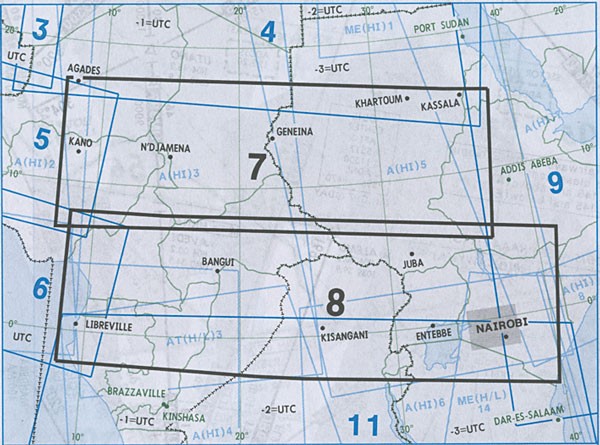 IFR-Streckenkarte Africa - Oberer/Unterer Luftraum - A(H/L) 7/8