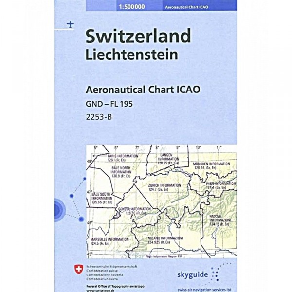 ICAO-Karte Schweiz & Liechtenstein Ausgabe 2023