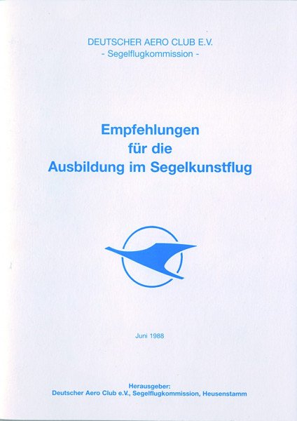 Empfehlung für die Ausbildung im Segelkunstflug