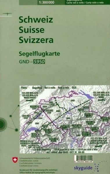 Segelflugkarte Schweiz 2024