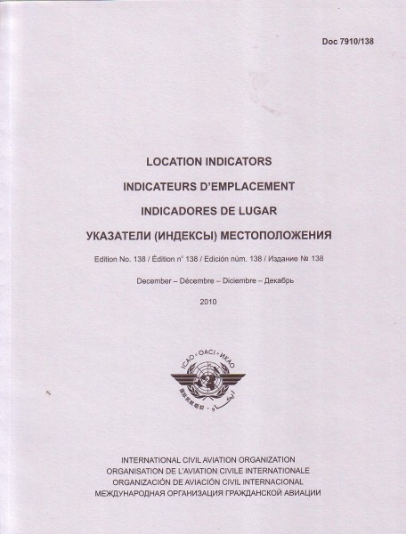 ICAO Location Indicators (DOC 7910)-Vorbestellung