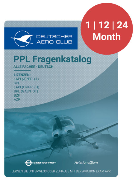 PPL Fragenkatalog Produktkarte 1,12 oder 24 Monate