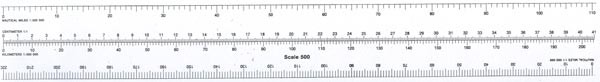 Kurslineal - Scale 40 cm