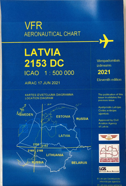 ICAO-Karte Lettland Ausgabe 2021- Vorbestellung