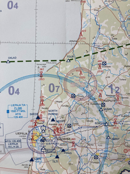 ICAO-Karte Lettland Ausgabe 2024