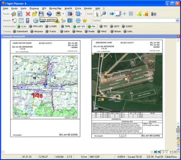 Flight Planner - VFR-Anflugkarten - AIP Austria