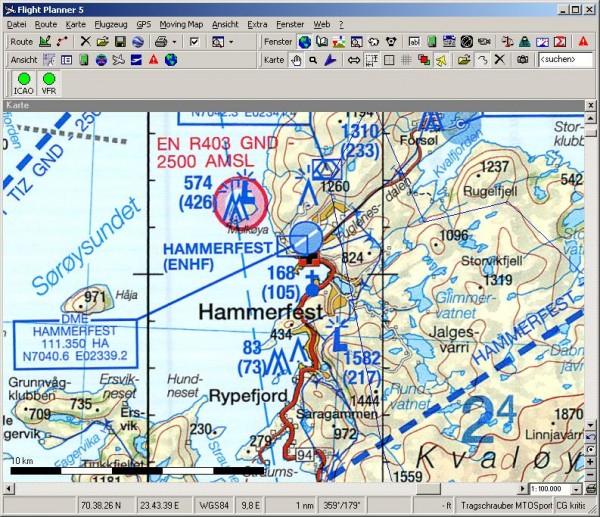 ICAO-Karte - Norwegen für Flight Planner