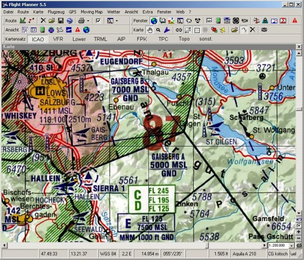 Flight Planner - Visual 500 - Switzerland