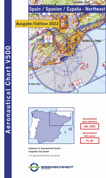 VFR 500 Spain, Northeast Sheet (2022 edition)