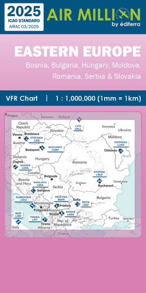 AIR MILLION: VFR-Karte Eastern Europe 1:1.000.000 (Edition 2025)