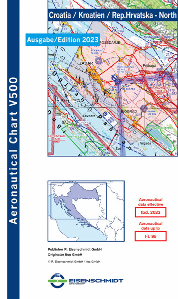 VFR 500 Croatia, Sheet North (edition 2023) (preorder)