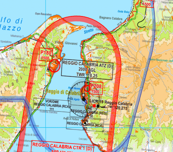 Aerotouring VFR Flight Chart - Italy für Flight Planner