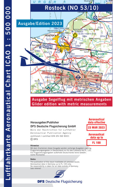 ICAO-Karte, Blatt Rostock (Ausgabe 2023), Segelflug 1:500.000