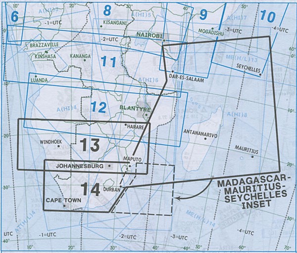 IFR-Streckenkarte Africa - Oberer/Unterer Luftraum - A(H/L) 13/14