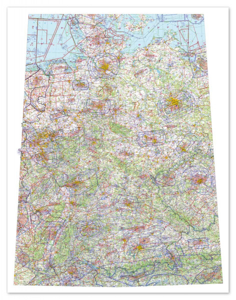Wandkarte ICAO Deutschland 1:500.000 komplett