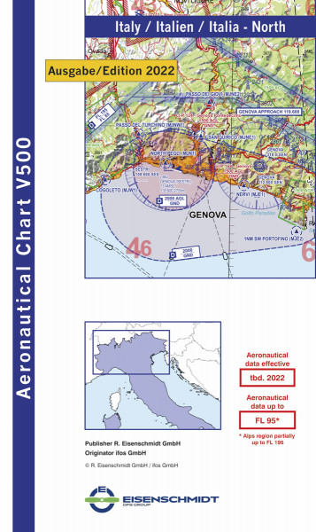 VFR 500 Italy, North sheet (2022 edition) (preorder)