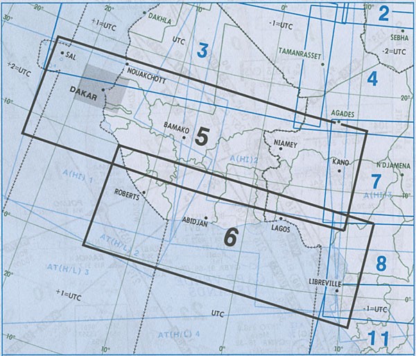 IFR-Streckenkarte Africa - Oberer/Unterer Luftraum - A(H/L) 5/6