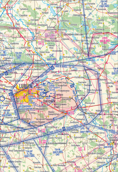 ICAO-Karte Polen: Warszawa Ausgabe 2023