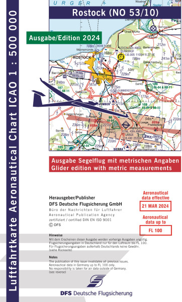 ICAO-Karte, Blatt Rostock (Ausgabe 2024), Segelflug 1:500.000