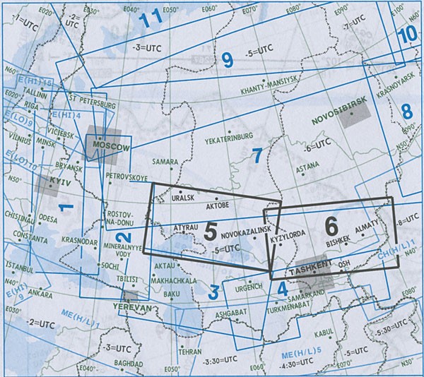 IFR route chart Eurasia - Upper / Lower airspace - EA(H/L) 5/6