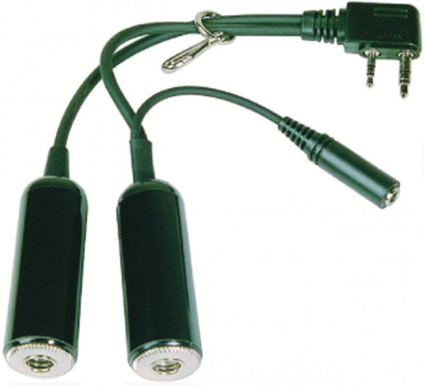 Headset-Adapterkabel für ICOM IC-A15 / A15S / IC-A22 / A24E / A3E / A6E
