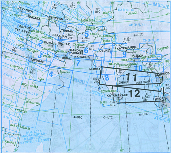 IFR-Streckenkarte Middle East - Oberer/Unterer Luftraum - ME(H/L) 11/12-Vorbestellung