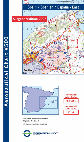 VFR 500 Spain, sheet East (edition 2025)