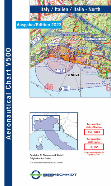 VFR 500 Italy, North sheet (2023 edition) (preorder)