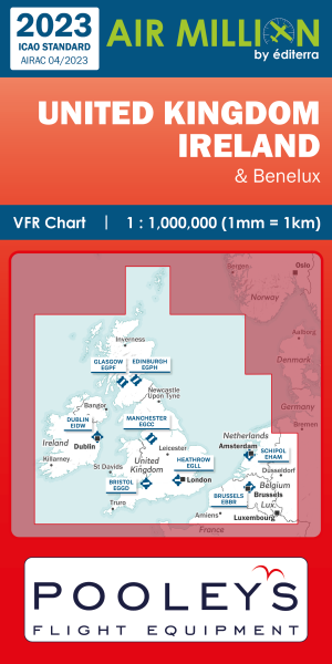 AIR MILLION: VFR-Karte United Kingdom / Ireland 1:1.000.000 (Edition 2024)