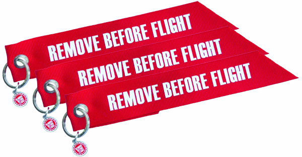 Fähnchen-Anhänger - REMOVE BEFORE FLIGHT (3 Stück)