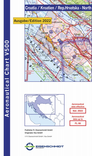VFR 500 Croatia, Sheet North (edition 2022) (preorder)