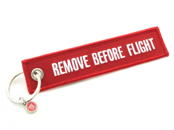 Schlüsselanhänger schlüsselband remove after flight schwarz 
