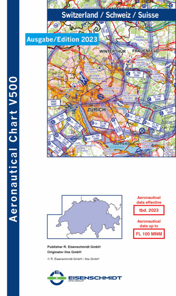 V500 Aeronautical Chart Switzerland (edition 2023)