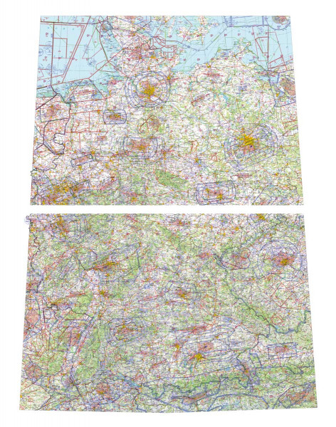 Wandkarte ICAO Deutschland 1:500.000 Blatt Nord und Süd im Bundle