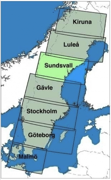 ICAO-Karte Schweden: Sundsvall Ausgabe 2022