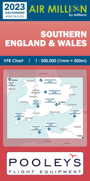 AIR MILLION: VFR-Zoom-Chart Southern England & Wales 1:500.000 (edition 2022)