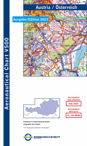 V500 Aeronautical Chart Austria (edition 2023) (preorder)