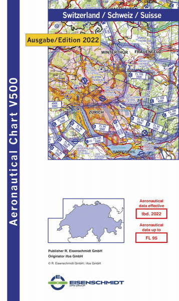 V500 Aeronautical Chart Switzerland (edition 2022) (preorder)