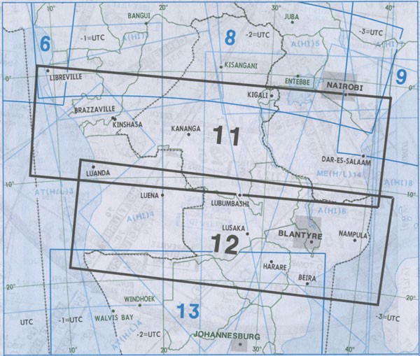 IFR-Streckenkarte Africa - Oberer/Unterer Luftraum - A(H/L) 11/12