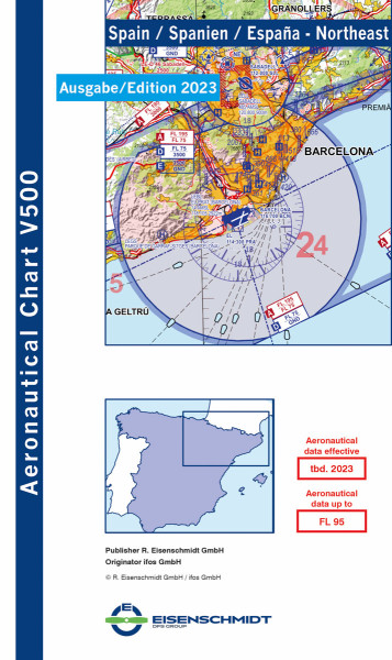 VFR 500 Spain, Northeast Sheet (2023 edition)