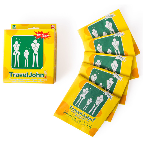 Auslaufsichere Spuckbeutel TravelJohn® - 5er Pack