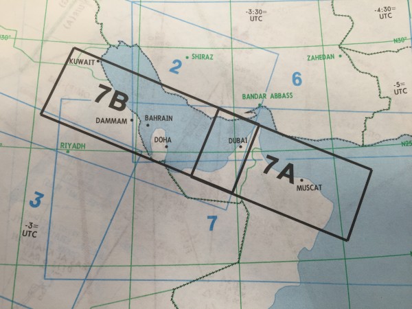 ME(H/L) 7A/B - IFR-Streckenkarte Middle East - Oberer/Unterer Luftraum