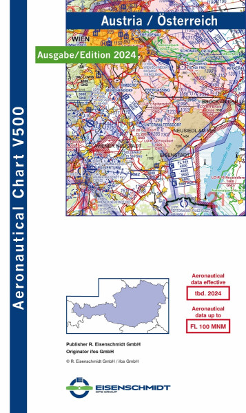 V500 Aeronautical Chart Austria (edition 2024)