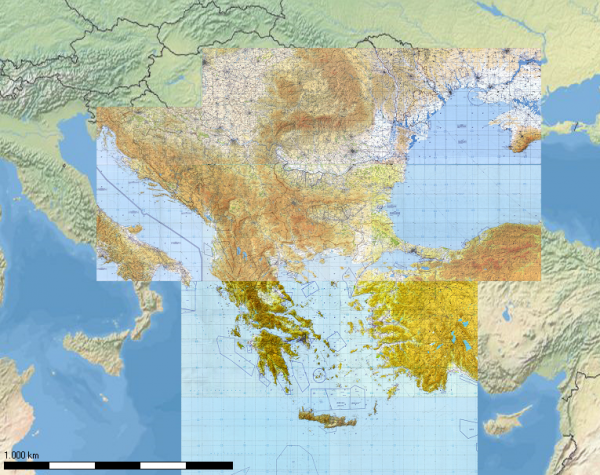 Flight Planner - TPC-Karten - Süd-Ost Europa