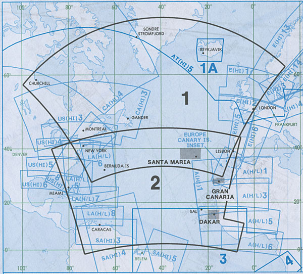 Jeppesen Atlantic Orientation Chart AT(H/L) 1/2