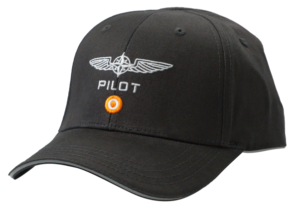 Cap "Pilot" - Baumwolle, Schwarz