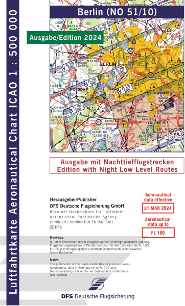 ICAO-Karte, Blatt Berlin (Ausgabe 2024), Nachttiefflugstrecken 1:500.000-Vorbestellung
